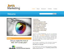 Tablet Screenshot of jonismarketing.com
